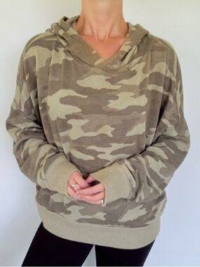So green camo print The Lounge Life Softest Hoodie size XL